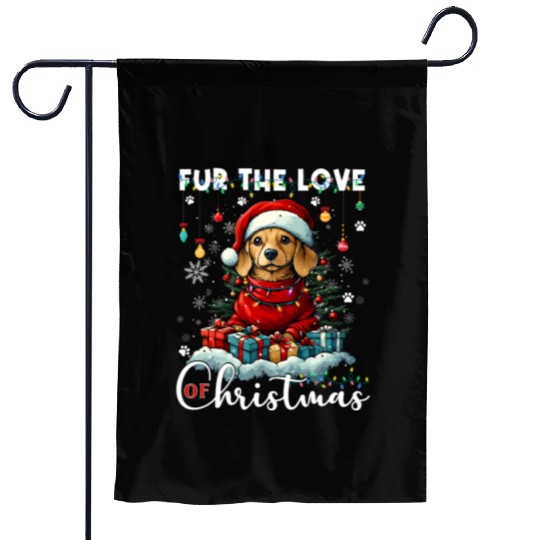 Dachshund Christmas Tree Lights Decorations Dog Garden Flags