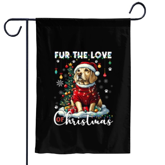 Labrador Retriever Christmas Tree Decorations Dog Garden Flags