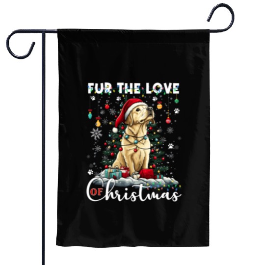 Labrador Retriever Christmas Tree Decorations Dog Garden Flags