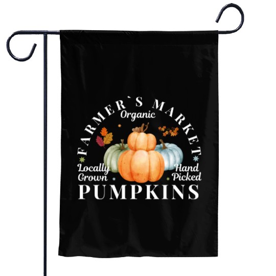 Farmers Market Organic Locally Grown Pumpkins Garden Flags