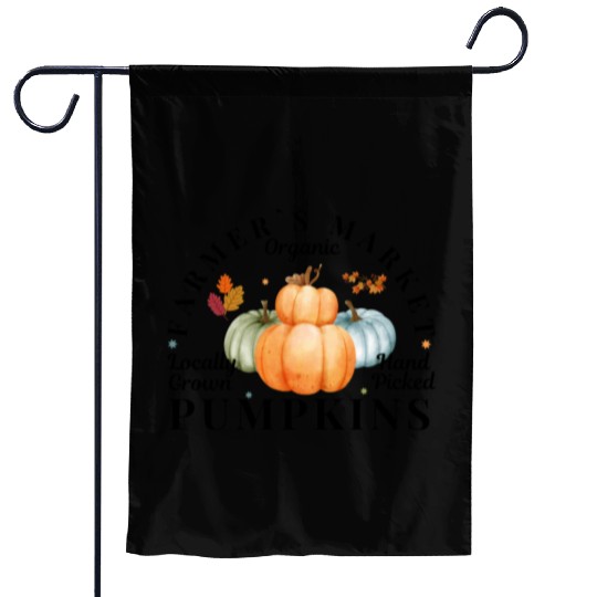 Farmers Market Organic Locally Grown Pumpkins Garden Flags