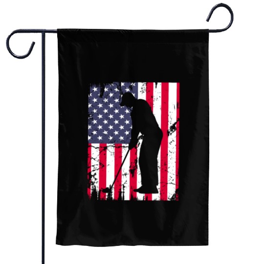 American Flag Golf Lover Golfer Garden Flags