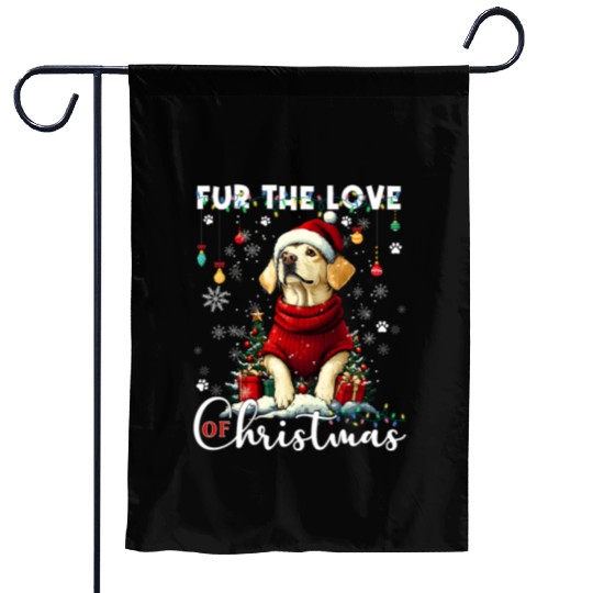 Labrador Retriever Christmas Tree Decorations Dog Garden Flags