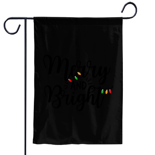 Merry And Bright Garden Flags