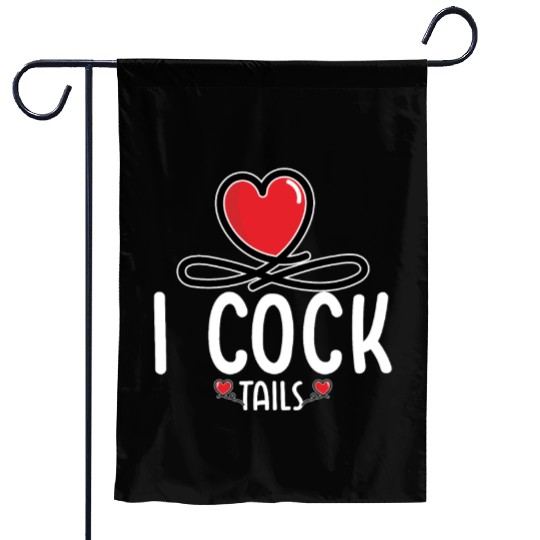 Funny I Love Cocktails 6 Garden Flags