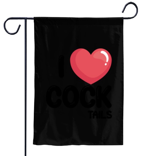 Funny I Love Cocktails 1 Garden Flags