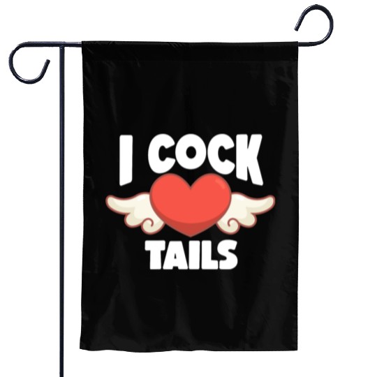 Funny I Love Cocktails 8 Garden Flags