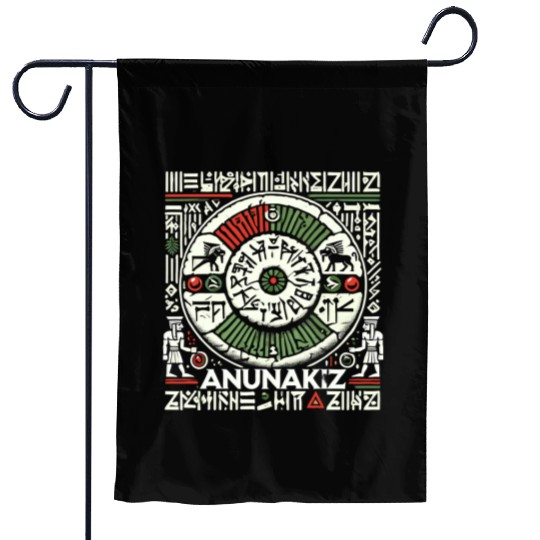 Anunakiz Eternal Akkadian Anunnaki Wheel Garden Flags