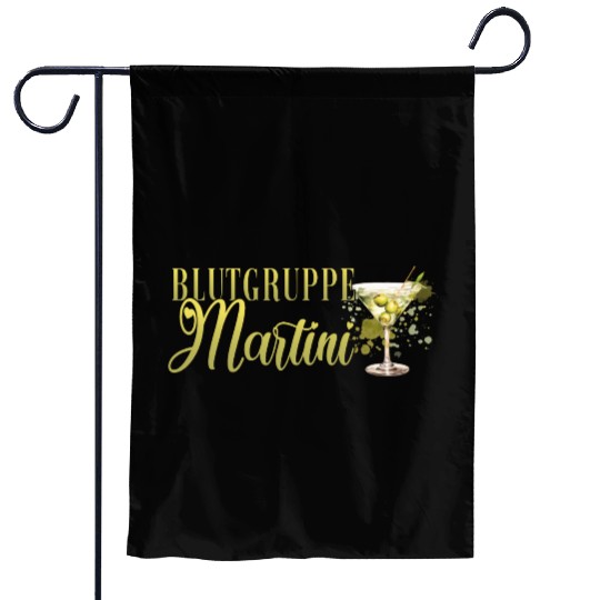 Blutgruppe Martini Cocktail Bartender Garden Flags