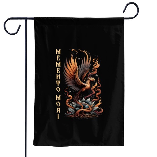 Memento Mori Phoenix Rebirth Fire Art Design Garden Flags