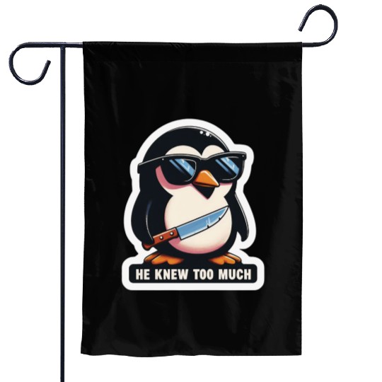 Cool penguin wearing sunglasses Garden Flags
