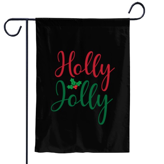 Christmas Holly Jolly Sticker Garden Flags