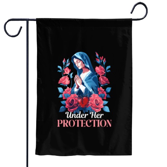 Virgin Mary Under Her Protection Garden Flags