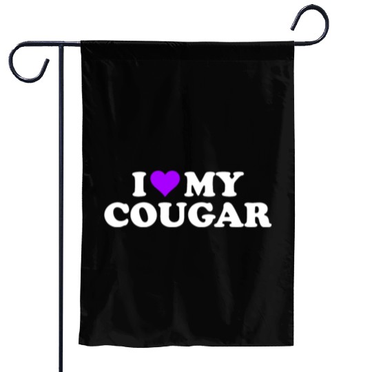 I Love Cougars Cougar Humor Valentine's Day 3BK4 Garden Flags