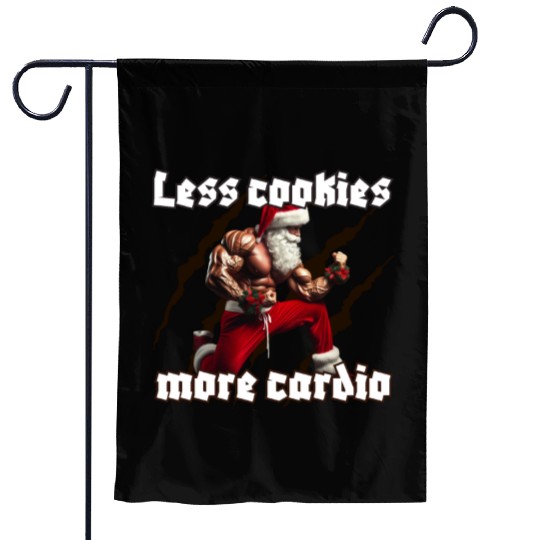 Muscle Santa Garden Flags – Christmas Workout Apparel