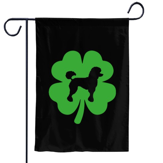 Poodle Shamrock St Patrick's day Dogs Lover Garden Flags