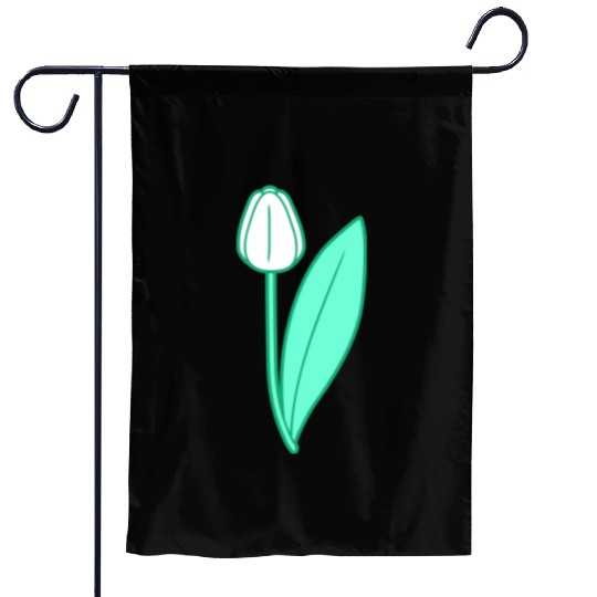 White Tulip Beautiful Flower Pretty Spring Summer Garden Flags