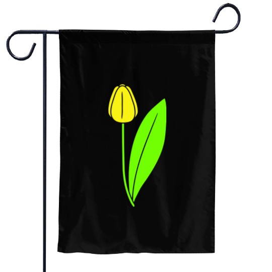 Yellow Tulip Beautiful Flower Pretty Spring Summer Garden Flags