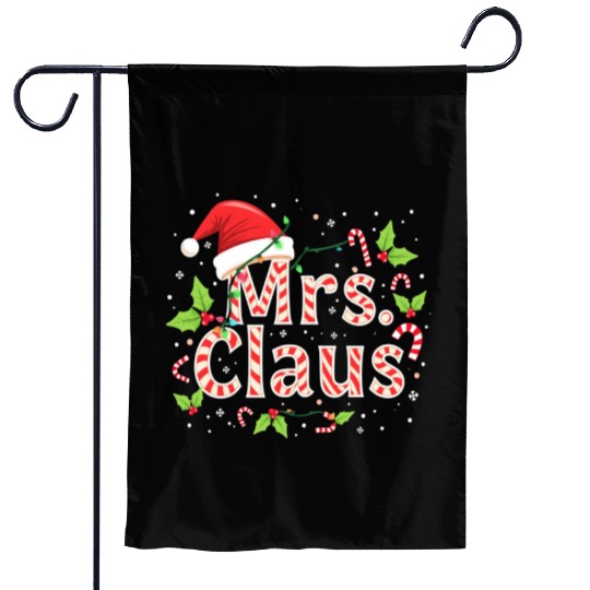 MRS CLAUS Garden Flags