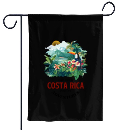 Costa Rica Nature & Macaw Adventure Garden Flags