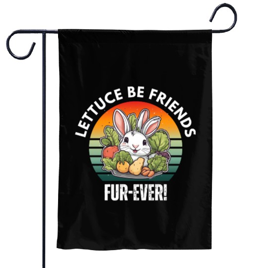 LETTUCE BE FRIENDS FUR-EVER Garden Flags