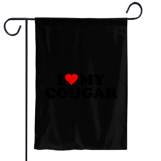 I Love Cougars Cougar Humor Valentine's Day 4WH1 Garden Flags