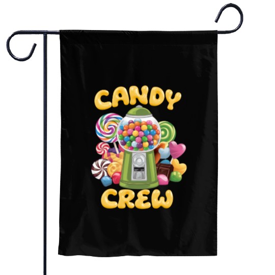 Candy Security Crew Lollipop Gummy Sweet Birthday Garden Flags