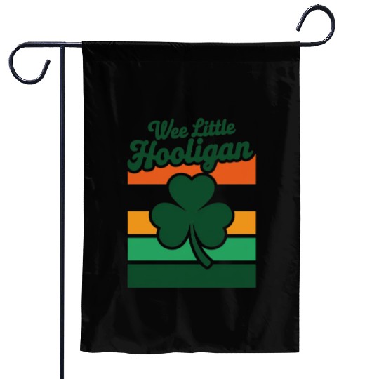 St Patricks Day Wee Little Hooligan Funny Garden Flags
