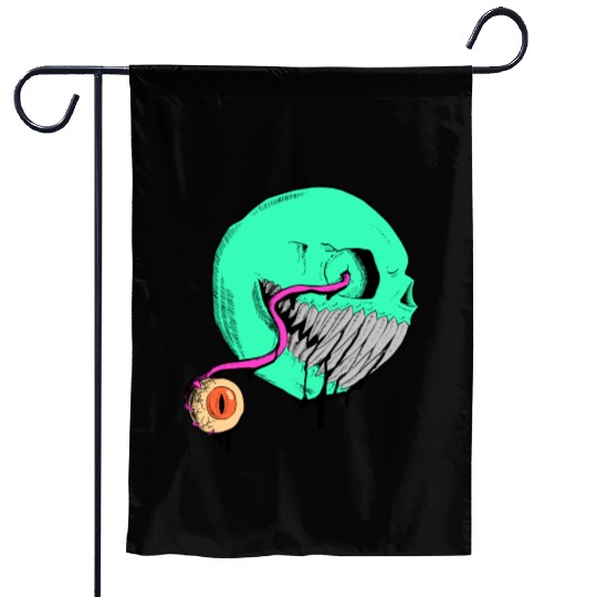 Cringe Zombie Pac Man Garden Flags