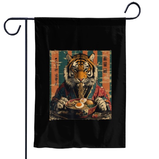 Japan Ramen Noodles Tiger Aesthetic Otakus Ramen Garden Flags