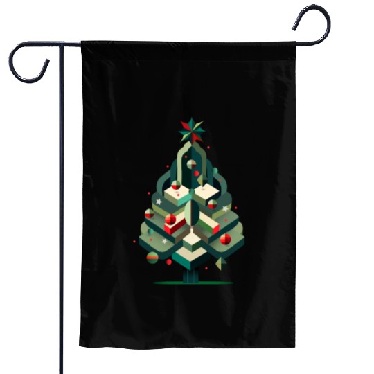 Modern Christmas tree - elegance for the holidays Garden Flags