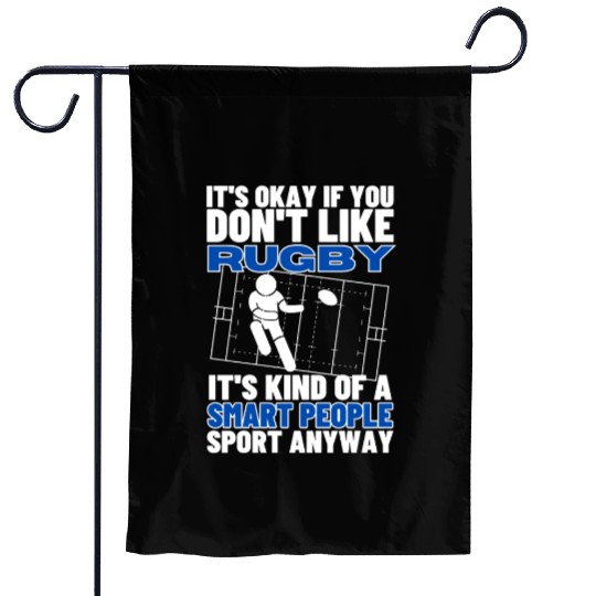 Rugby Is For Smart People Funny Rugby Player Garden Flags