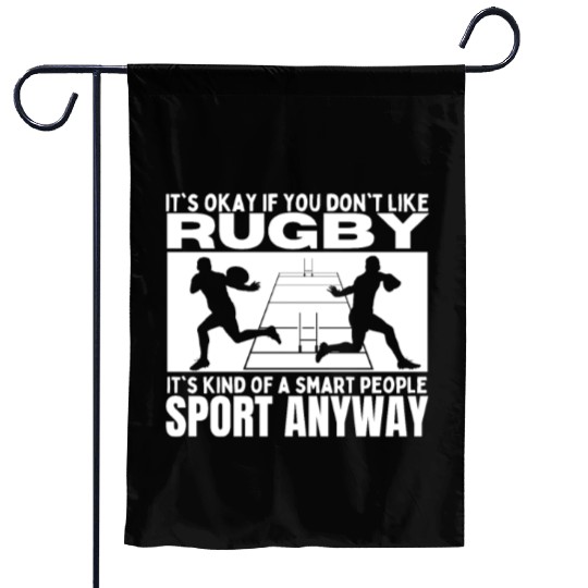 Rugby Is For Smart People Funny Rugby Player Garden Flags