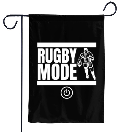 Rugby Mode On Funny Rugby Player Garden Flags