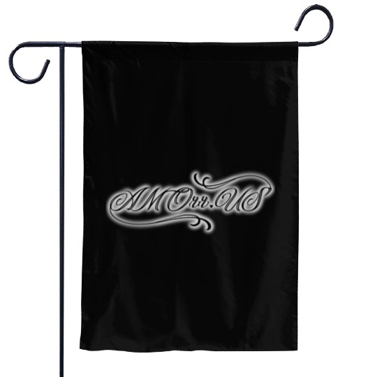 amorr.us fancy lettering Garden Flags