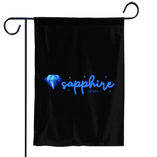 Sapphire gemstone jewel Garden Flags