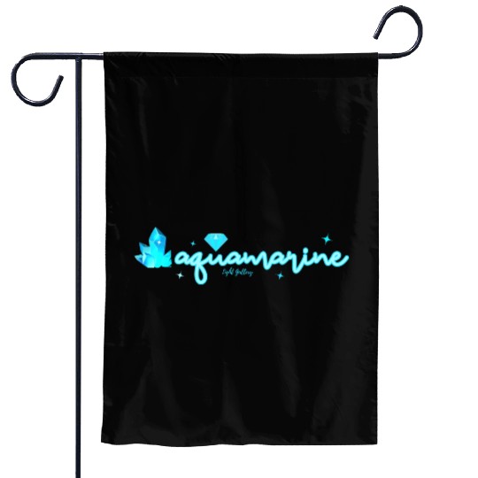 Aquamarine gemstone jewel Garden Flags