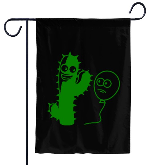 Cactus Balloon Friends Handshake Greeting Spikes Garden Flags