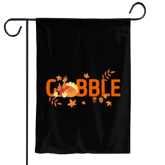 GOBBLE TURKEY PODIATRIST FUNNY THANKSGIVING Garden Flags