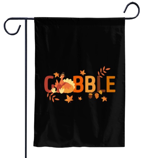GOBBLE TURKEY PODIATRIST FUNNY THANKSGIVING Garden Flags