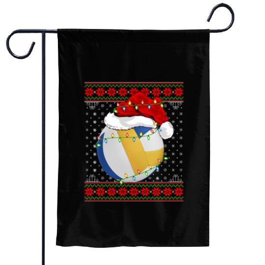 Volleyball Player Christmas Garden Flags