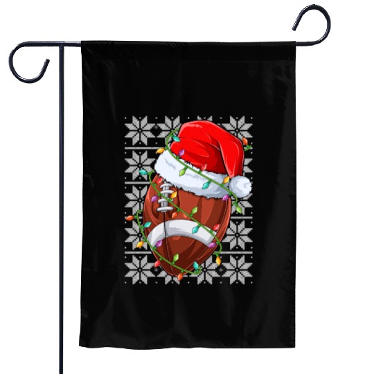 American Football Christmas Lights Garden Flags