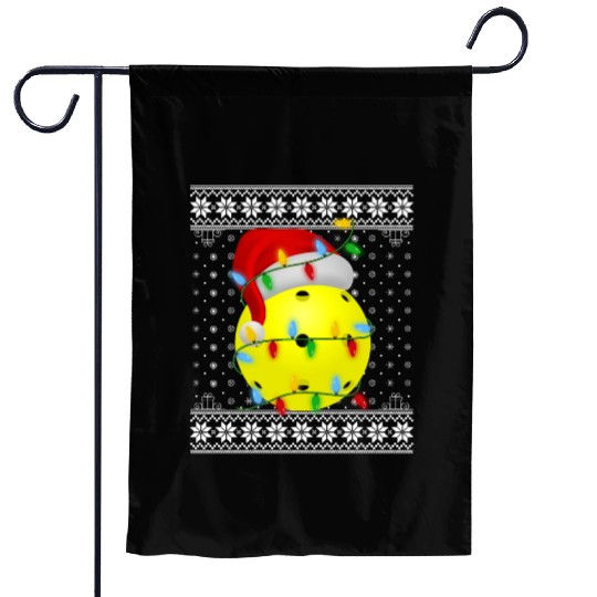 Pickleball Christmas Garden Flags