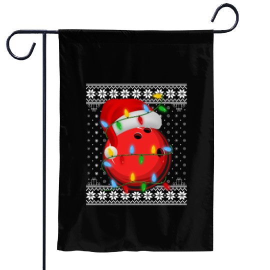 Bowling Ball Christmas Garden Flags