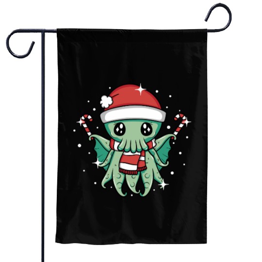 Christmas Cthulhu Garden Flags