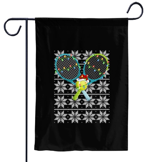 Tennis Santa Garden Flags