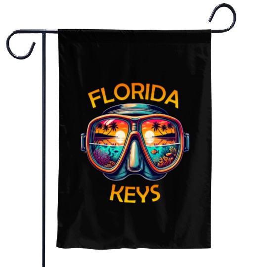 Florida Keys Diving Beach Sunset Garden Flags