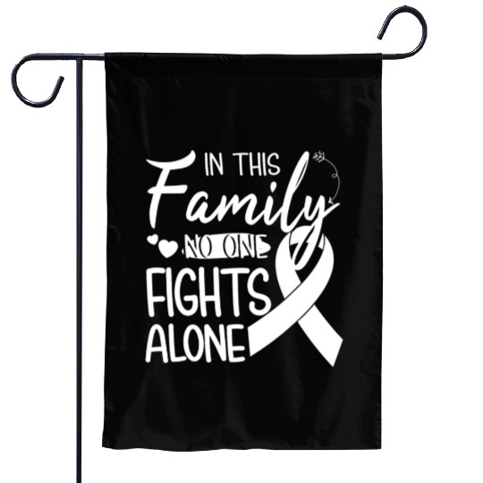 No one fights alone Lung Cancer Awareness Month Garden Flags