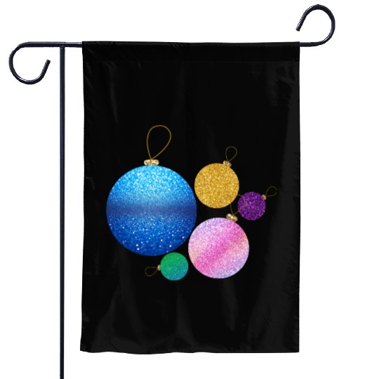 Xmas multicolor glisser balls ornement Garden Flags