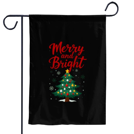 Merry And Bright - Merry Christmas Garden Flags